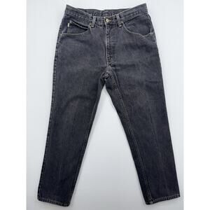 LL Bean Jeans Mens Black Denim Double L Classic Fit Straight Leg 33x29